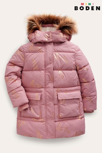Boden Pink Longline Padded Coat (793857) | £62 - £68