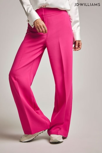 Magisculpt by JD Williams Pink Wide Leg Crepe Trousers (794259) | £37