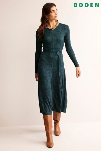 Boden Green Lucy Jersey Midi Dress (794681) | £80