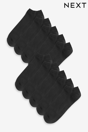 Black 10 Pack Trainer Socks (794903) | £14