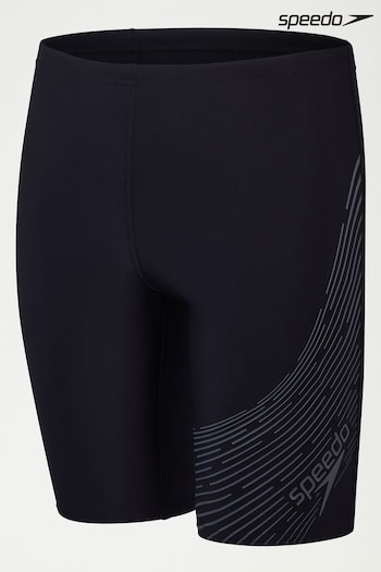 Speedo Boys Medley Logo Jammer Black Swim Shorts (795108) | £18.50