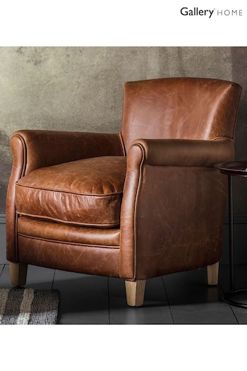 Gallery Home Vintage Brown Mr Paddington Leather Chair (795185) | £1,065