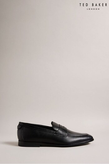 Ted Baker Adlerrc Debossed Leather Saddle Black Loafers (795201) | £130