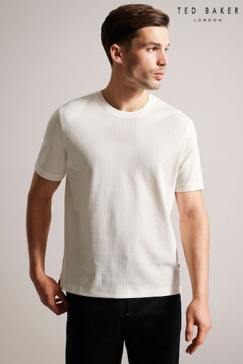 Ted Baker White Rakes Short Sleeved Regular Fit T-Shirt (795564) | £45