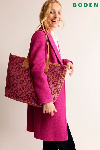 Boden Red/Pink Canvas Trapeze Tote Bag (795654) | £80