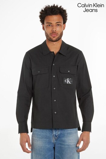 Calvin dontblink Klein Jeans Button Down Black Overshirt (795668) | £110