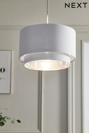 Silver Rico 2 Tier Easy Fit Lamp Shade (795682) | £28