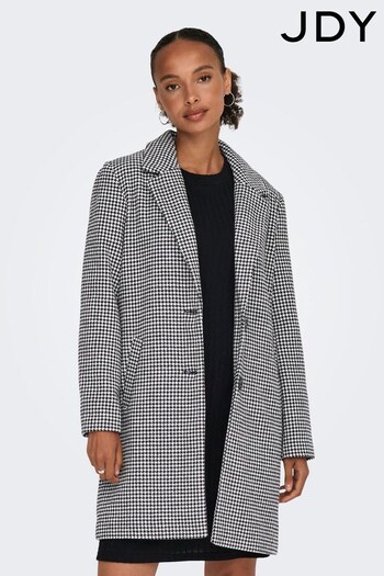 JDY Black Check Print Tailored Coat (795986) | £70