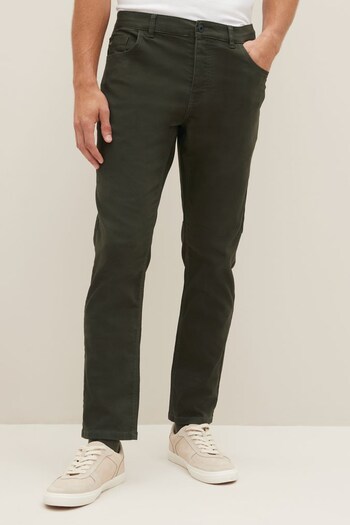 Khaki Green Slim Soft Touch 5 Pocket Jean Style Trousers (796158) | £28