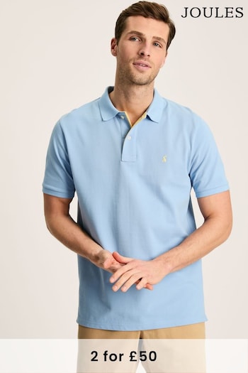 Joules Woody Light Blue Regular Fit Cotton Polo Shirt (796430) | £29.95