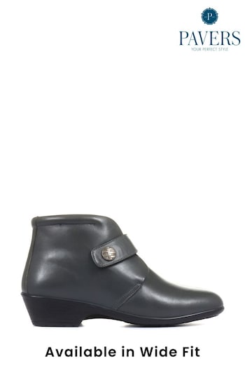 Pavers Wide Fit Leather Ladies Ankle Boots (796526) | £48
