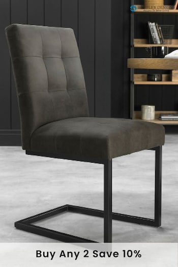 Bentley Designs Set of 2 Grey Indus Cantilever Dining Chairs (797404) | £450