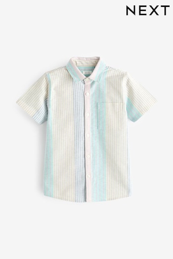 Multi Short Sleeve Oxford Splice Shirt (3mths-7yrs) (797787) | £9 - £11