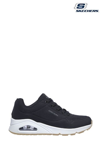 Skechers Black/White Skechers Uno Stand On Air Womens Trainers (798023) | £79
