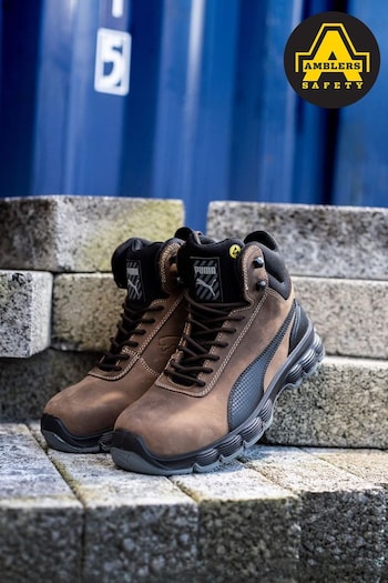 Puma® Safety Brown Condor Mid Lace-Up Safety Boots (798184) | £117