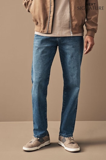 Light Blue Straight Premium Heavyweight Cotton Jeans (798871) | £36 - £38