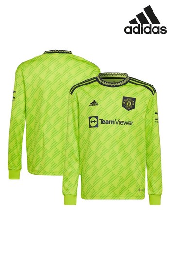 adidas Green Manchester United Third 2022-23 Long Sleeve Shirt (799167) | £75