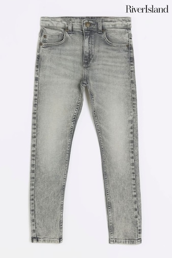 River Island Grey Chiffon Skinny Jeans (799322) | £18 - £26