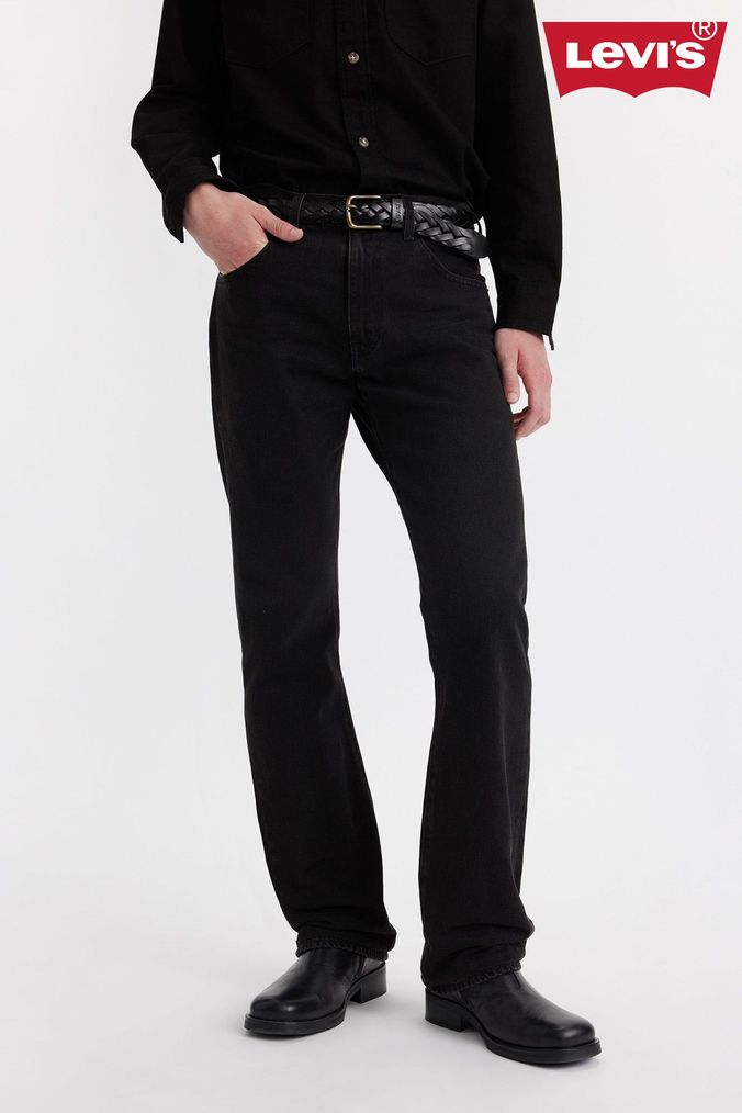 Black bootcut jeans on sale men