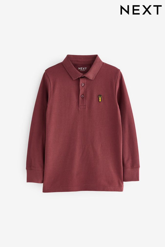 Boys burgundy polo shirt store