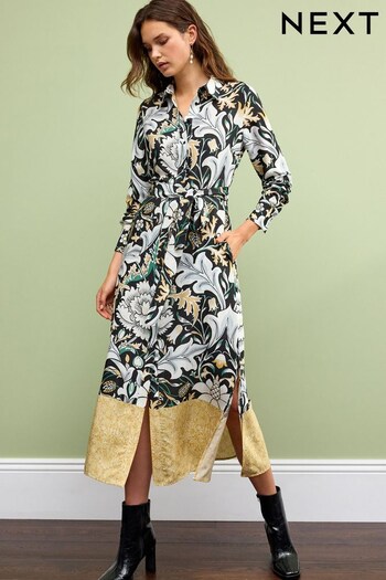Severne and Sunflower Print Morris & Co. Midi Shirt Dress (800057) | £68