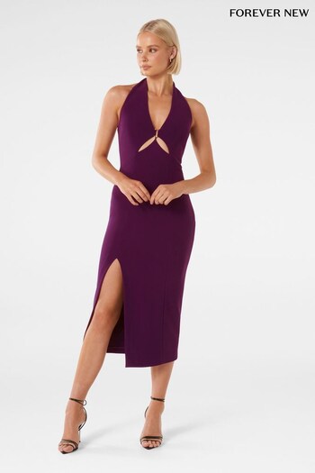 Forever New Purple Tara Halter Bodycon Dress (800062) | £110