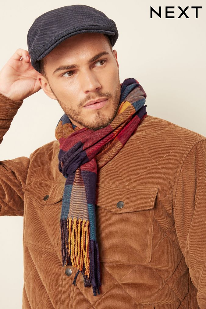 Mens flat cap and scarf set hot sale