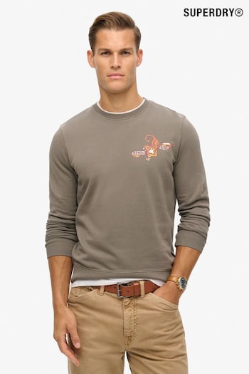 Superdry Charcoal Tattoo Graphic Sweatshirt (800262) | £60