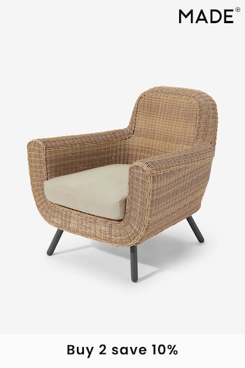 MADE.COM Natural Jonah Garden Armchair Polyrattan (800326) | £549