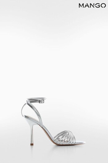 Mango Sillver Strappy Heeled Sandals (800535) | £46