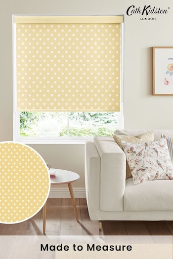 Cath Kidston Yellow Button Spot Made to Measure Roller Blind (800545) | £58