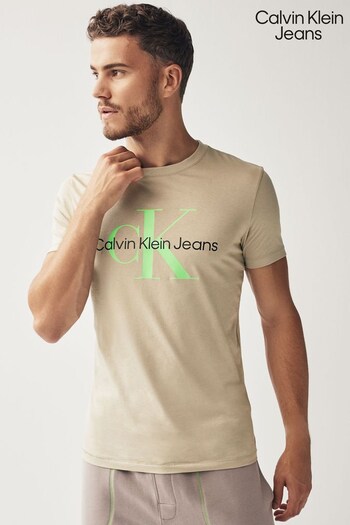 Calvin Klein Jeans Natural Monologo T-Shirt (800976) | £45