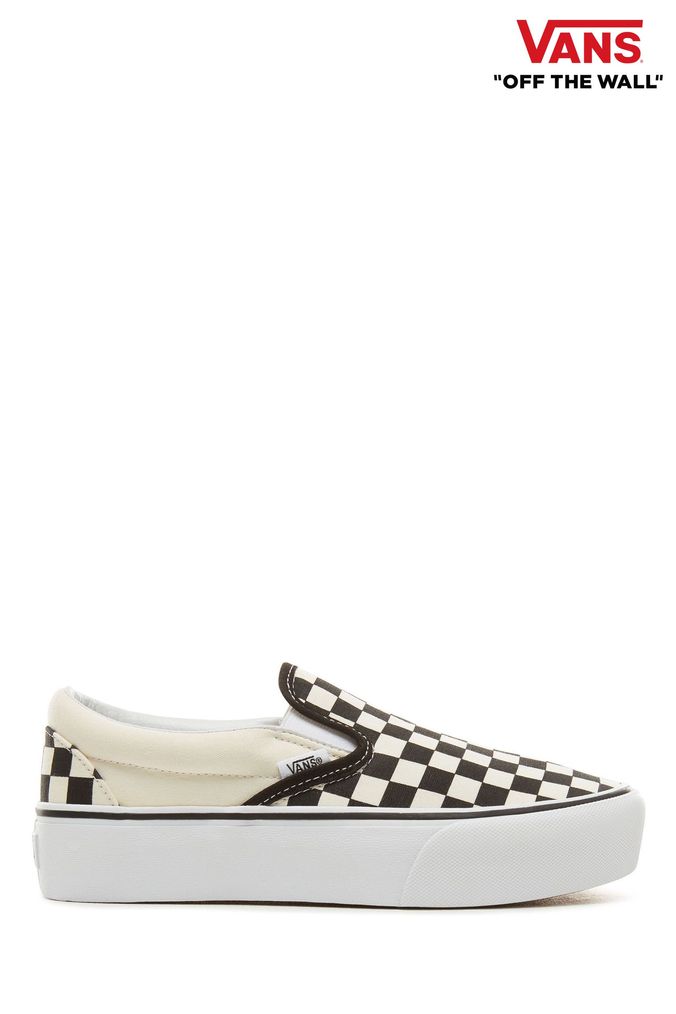 White slip on vans women cheap