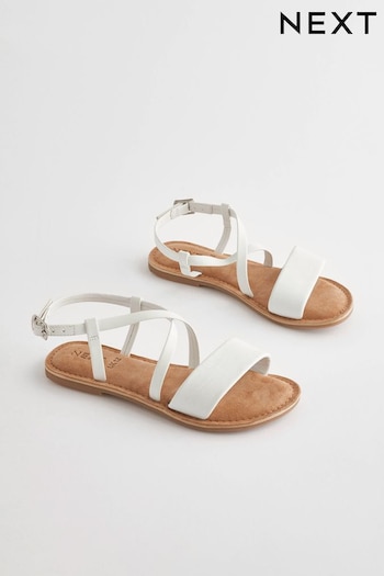 White Leather Sandals (801178) | £15 - £22