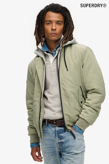 Superdry Seagrass Green Military Hooded Jacket (801487) | £100