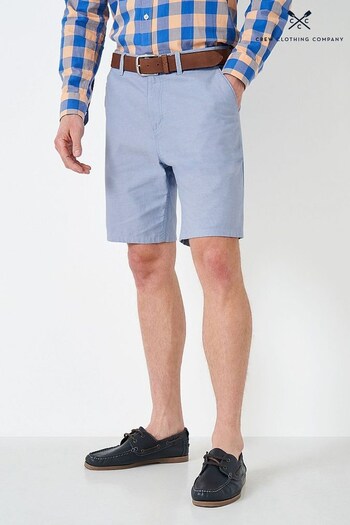 Crew Clothing Company Blue Cotton Formal Shorts (801519) | £55