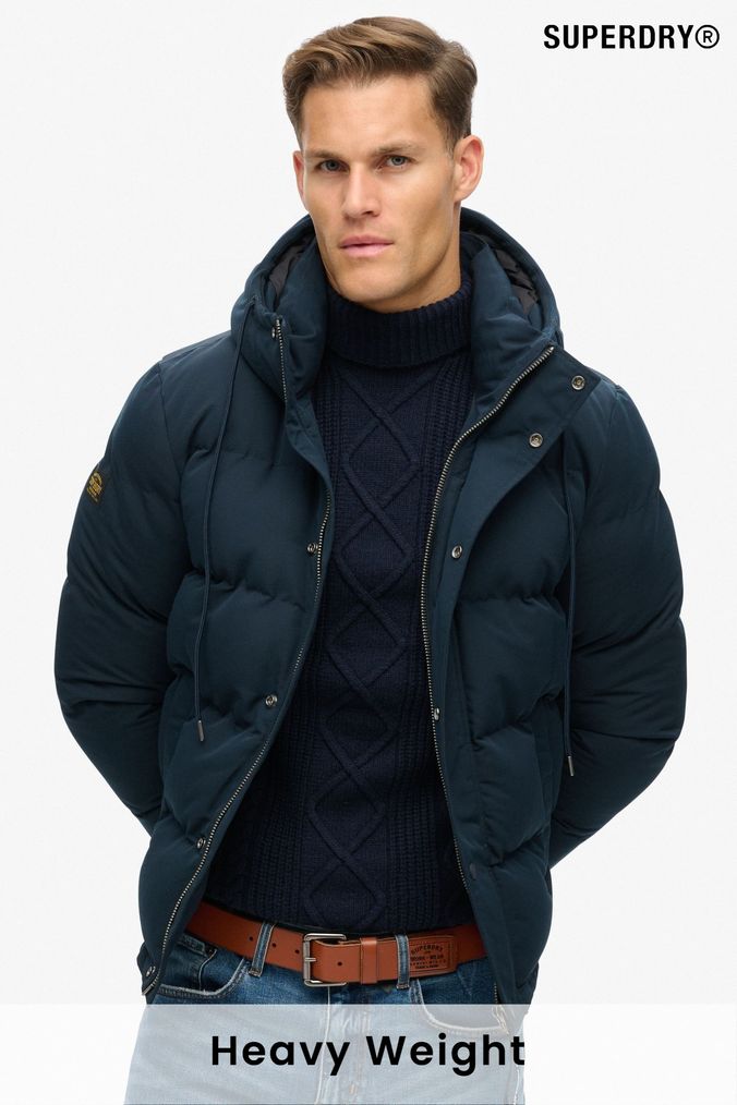 Men s Long Puffer Coats Jackets Next Official Site