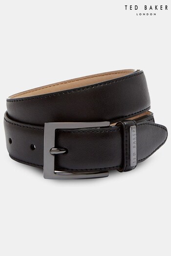Ted Baker Black Lizwiz Leather Keeper Plate Belt (801874) | £49