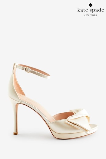 kate spade new york Satin Bridal Bow Court Heel Sandals (802017) | £195