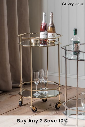 Gallery Home Gold Ockendon Drinks Trolly (802325) | £190