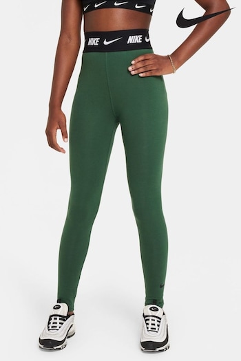 Nike Green Logo Tape High Waisted Leggings (802435) | £33