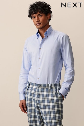 Blue Slim Fit Trimmed Formal Shirt (802680) | £36
