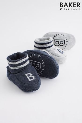 Baker by Ted Baker Black Boys Knitted Booties Gift Set 2 Pack (802938) | £22