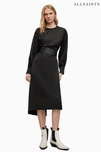 AllSaints Zoey Black Shirt Dress (803143) | £259