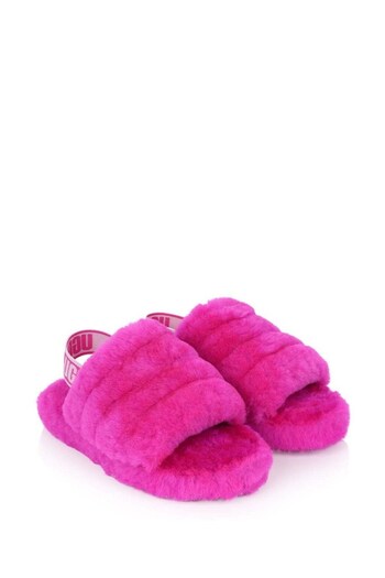 Girls Bright Pink Fluff Yeah Slides (803176) | £65