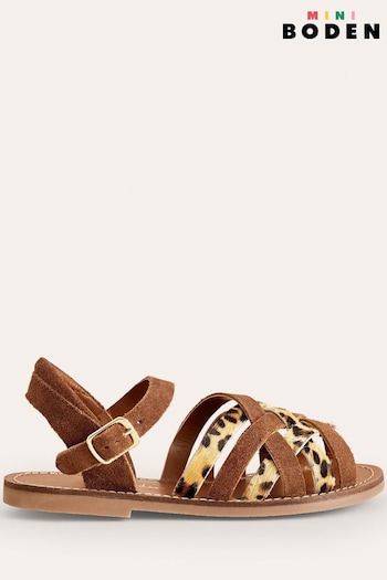 Boden Brown Strappy Sandals (803542) | £32 - £37