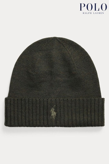Polo Ralph Lauren Olive Green Wool Hat (803547) | £65