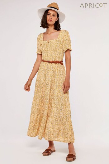 Apricot Yellow Bloom Daisies Milkmaid Maxi Dress (803612) | £35