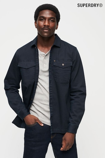 Superdry Blue Merchant Quilted Overshirt (803847) | £65
