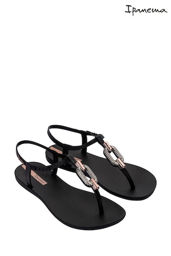 Ipanema Sparkle Rose Black Sandals (804377) | £34